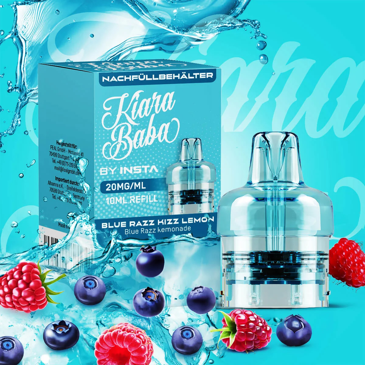 Kiara Baba 10K Pod - Blue Razz Kizz Lemon 10ml