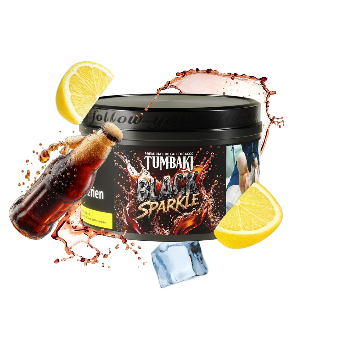 Tumbaki Virginia Shisha Tabak Black Sparkle 200g