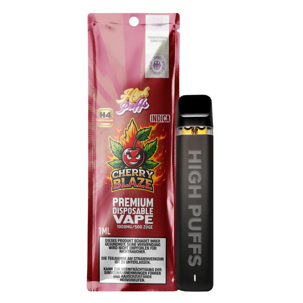 High Puffs H4 Superior Vape Cherry Blaze 1ml High Puffs H4 Superior Vape Cherry Blaze 1ml