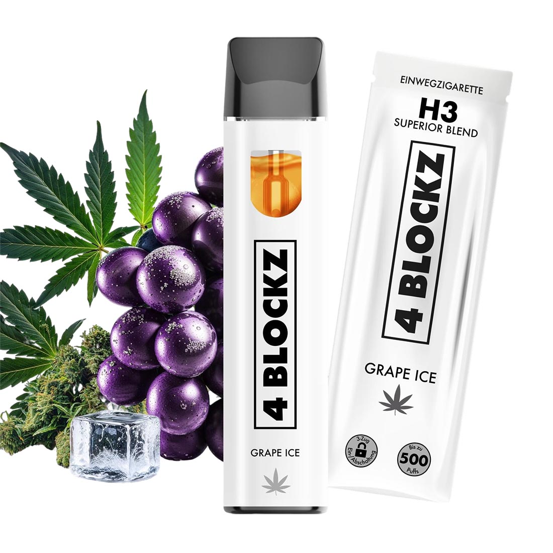 4 Blockz H3 Vape Grape Ice