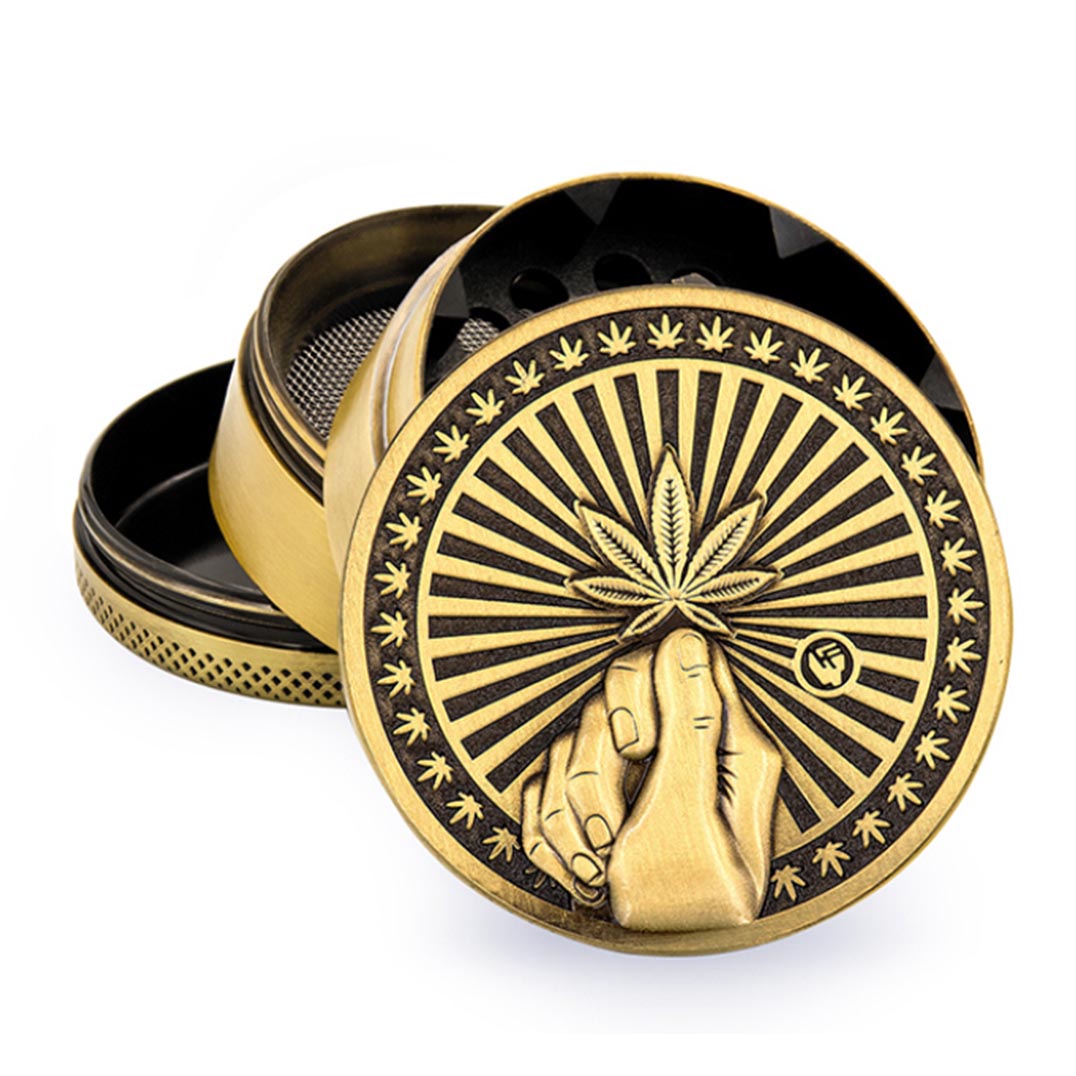 Fire Flow - Grinder "Gold Hope" 4 teilig Ø 5cm