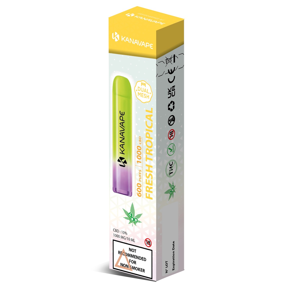 Kanavape CBD Vape Einweg E-Zigarette - Fresh Tropical - 2ml