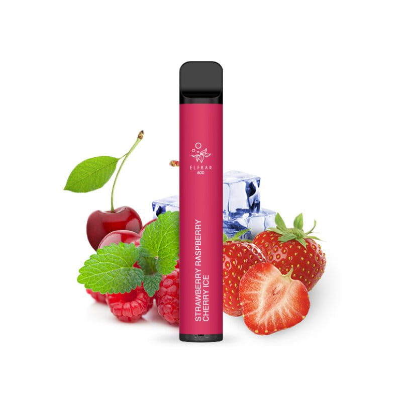 Elfbar_Strwberry_Raspberry_Cherry_Ice Elfbar 600 - Einweg E-Zigarette Strawberry Raspberry Cherry Ice 2% Nikotin