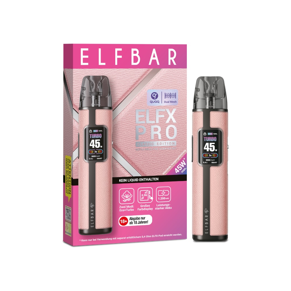 Elfbar - ELFX Pro Refillable Pod Kit - Pink