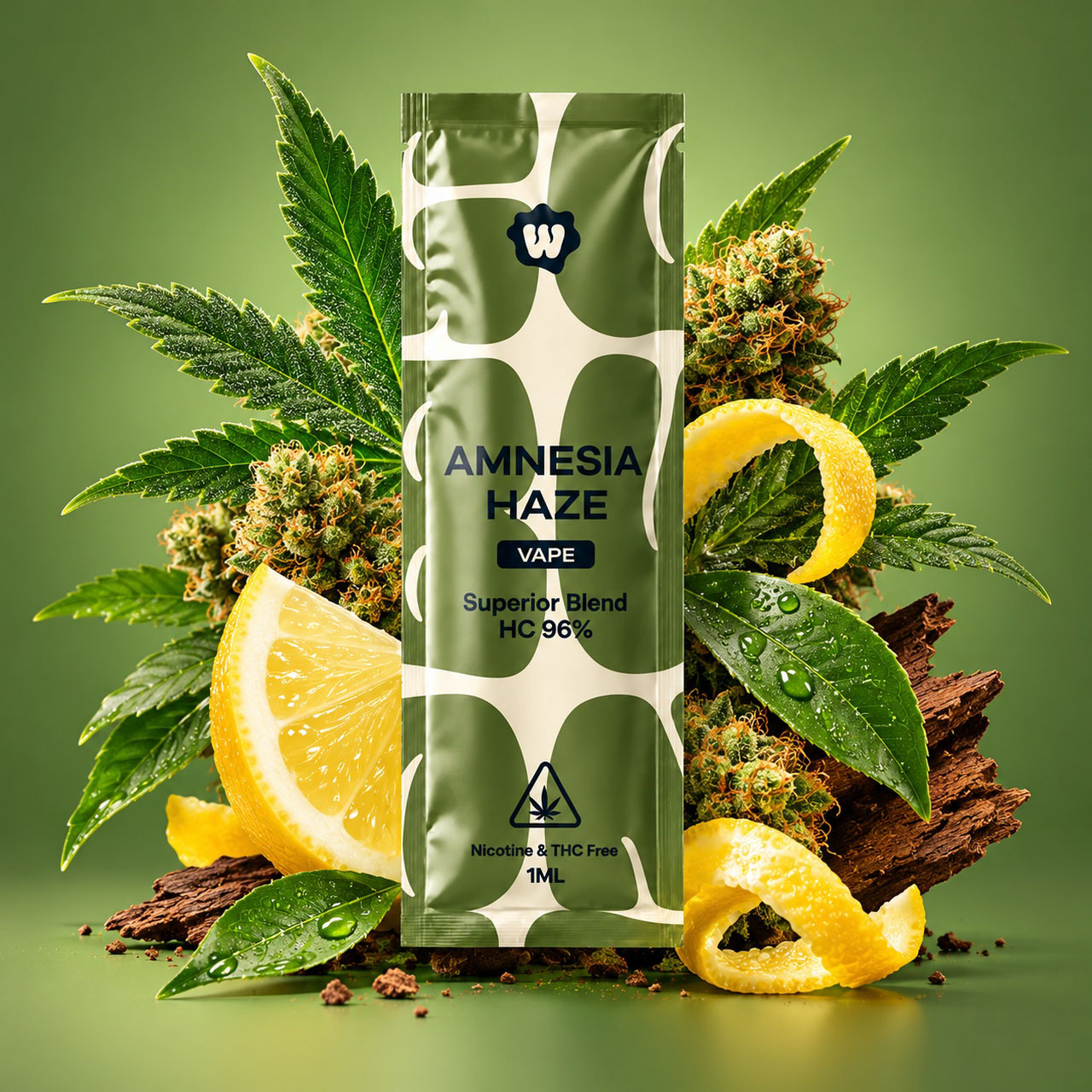 Weed For Friends HC Vape Amnesia Haze 1ml