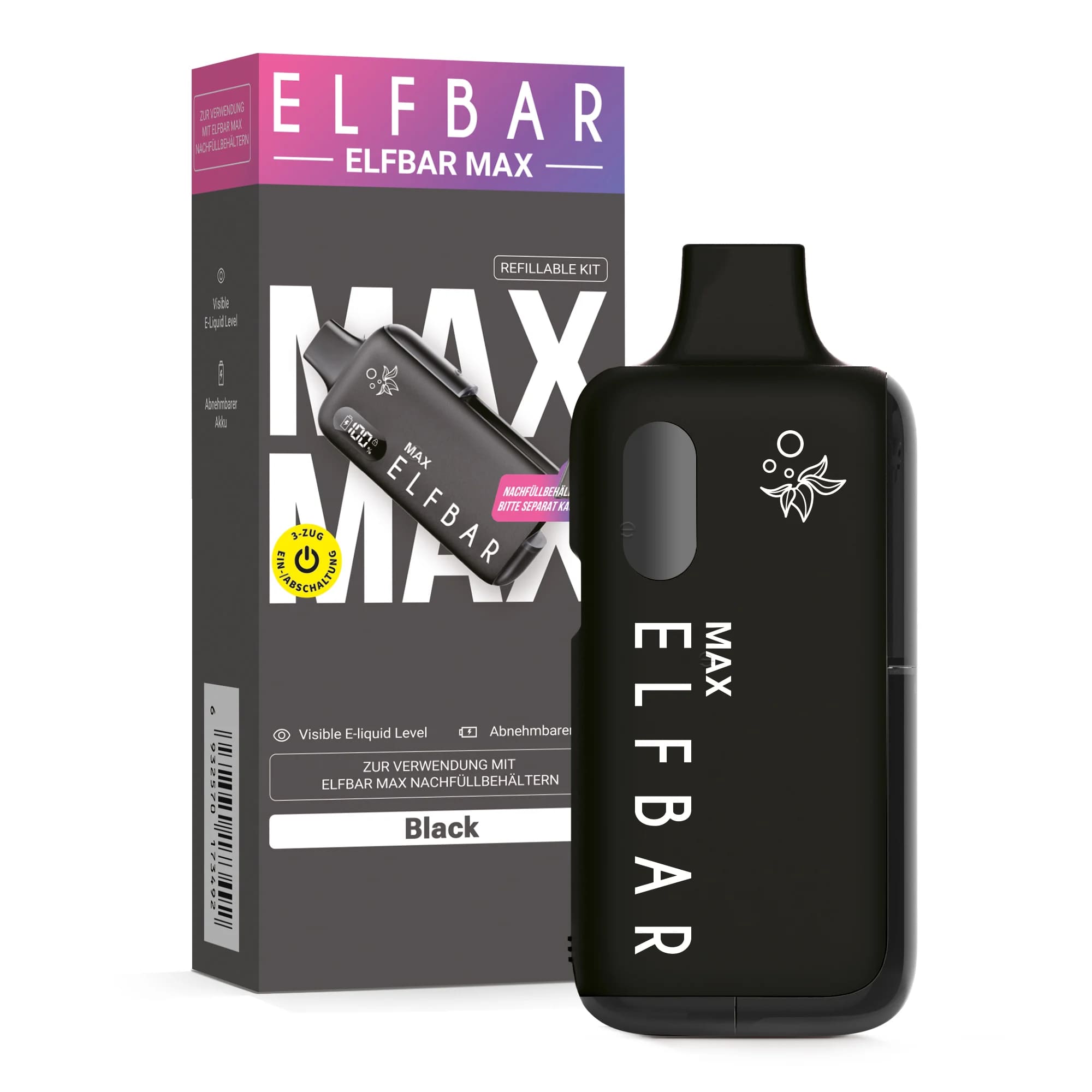 Elfbar MAX Basisgerät Black Elfbar MAX Basisgerät Black