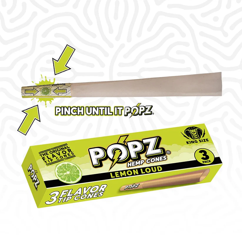 King Palm PopZ Hemp Cones Lemon Loud 3er Pack