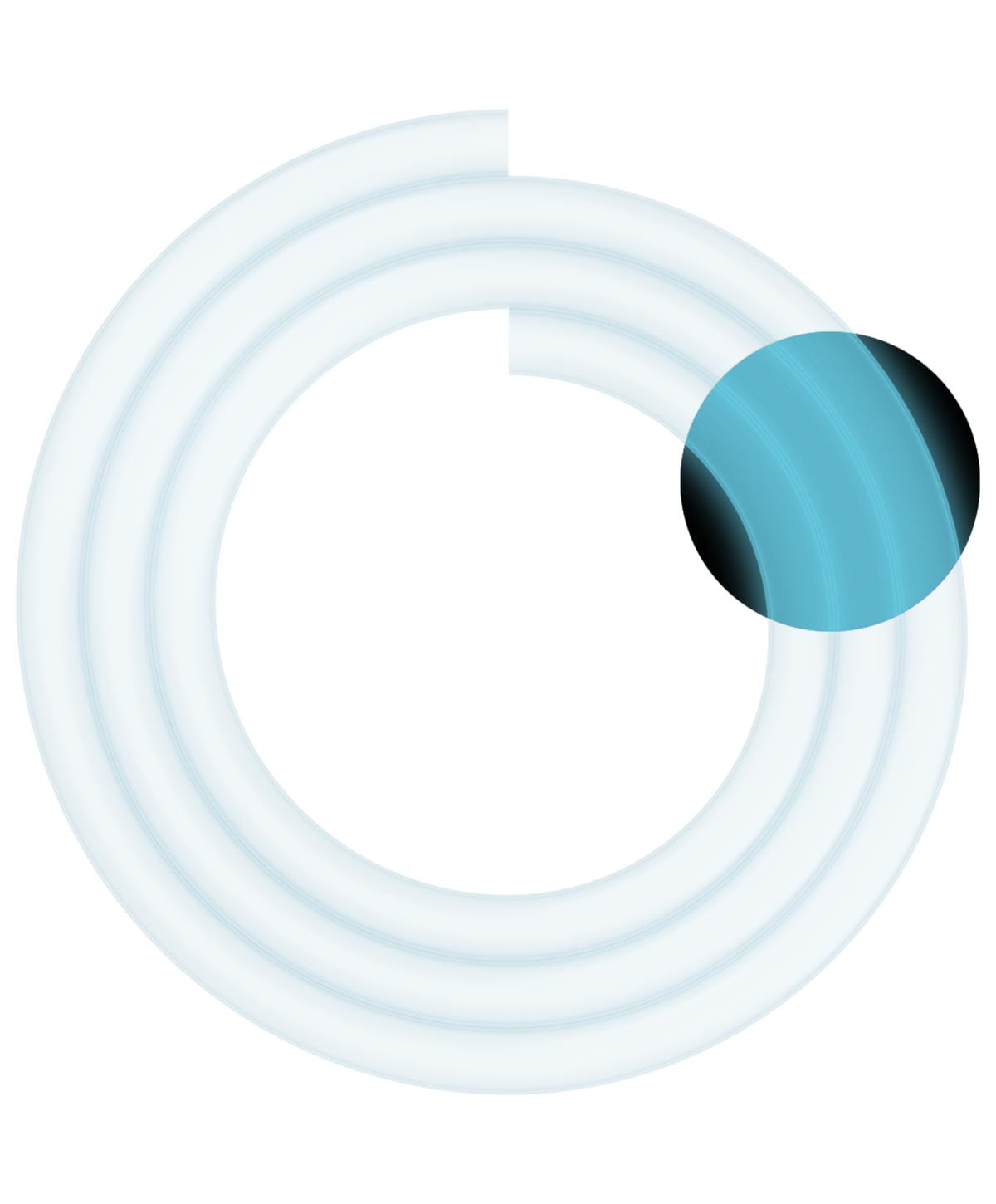 Moze_Silikonschlauch_GIND_Blue Moze Silikonschlauch Soft Touch Glow in the Dark Blue