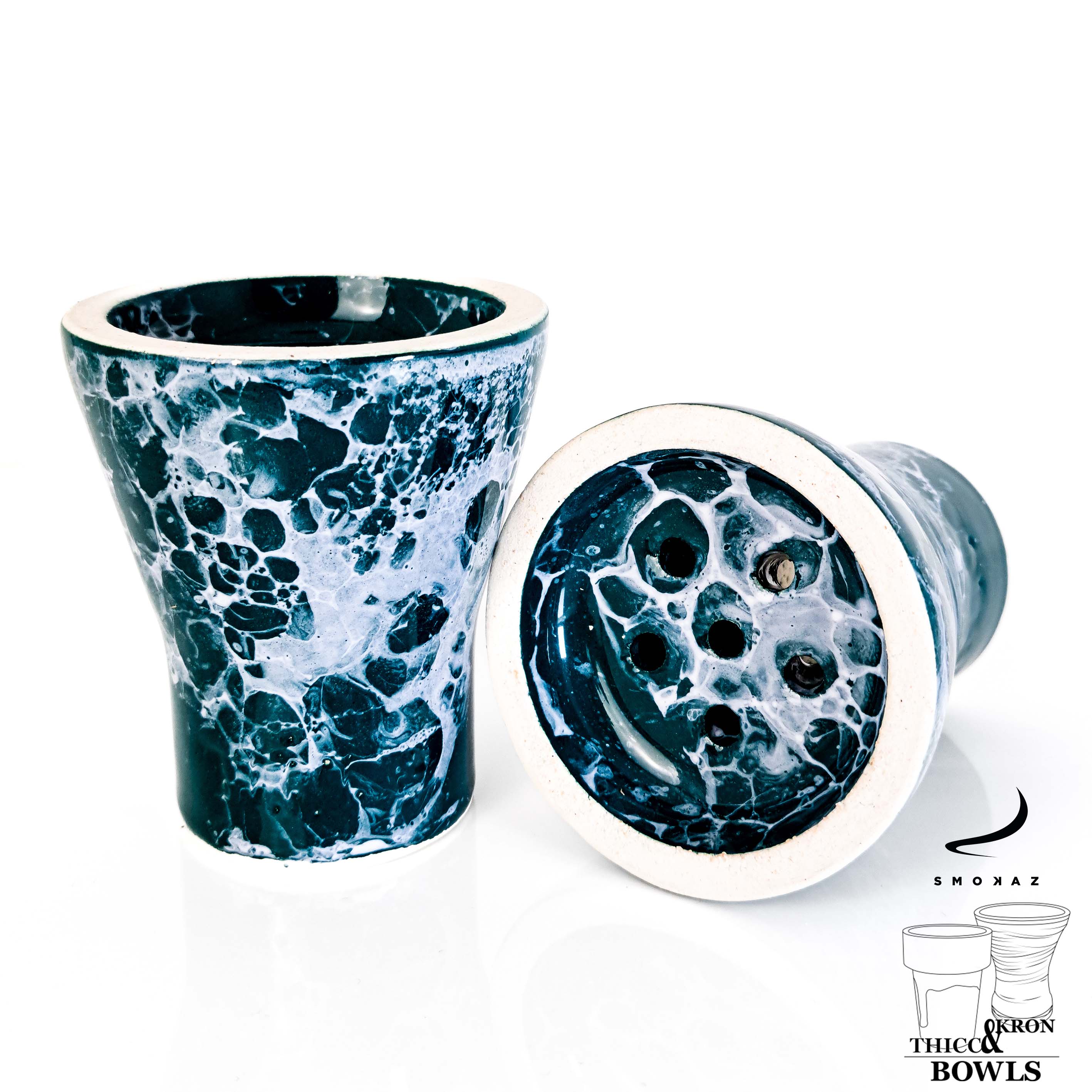 Thicc Bowl Plus Shisha Killer Bowl Green Marble Thicc Bowl Plus Shisha Killer Bowl Green Marble