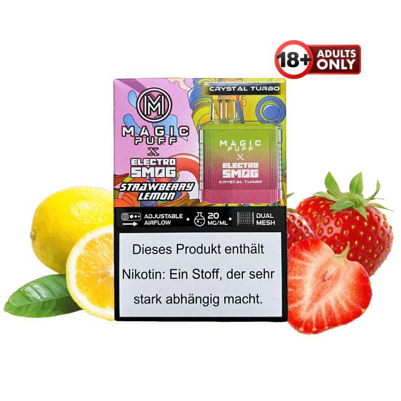 Strawberry Lemon Crystal Turbo Magic Puff X Electro Smog 