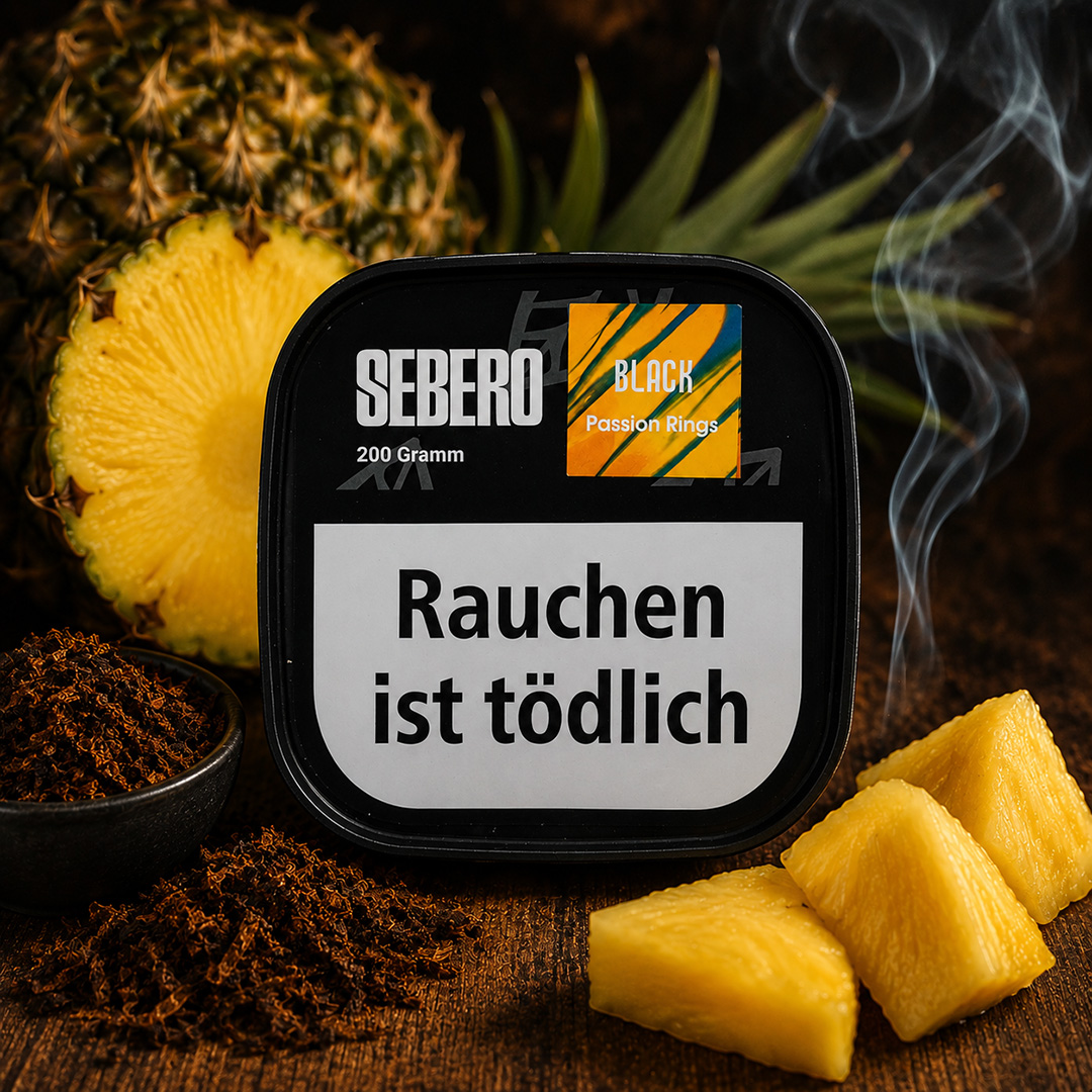 Sebero Black Shisha Tabak Passion Rings 200g Sebero Black Shisha Tabak Passion Rings 200g