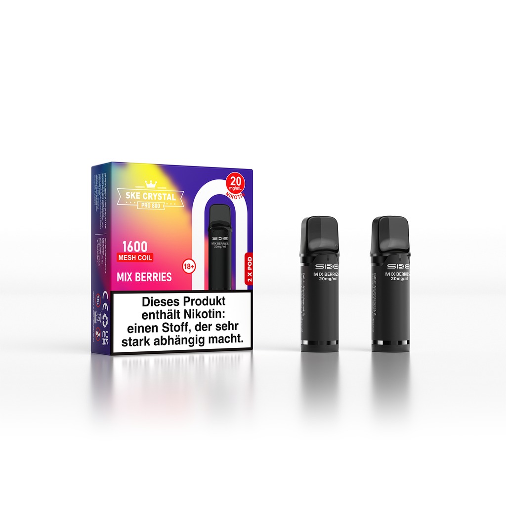 SKE Crystal Pro 800 Pod - Mix Berries 2% Nikotin (2er Pack)