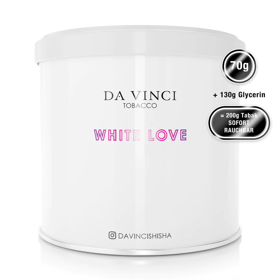 Da Vinci Tobacco - Rohtabak mit Aroma 70g - White Love