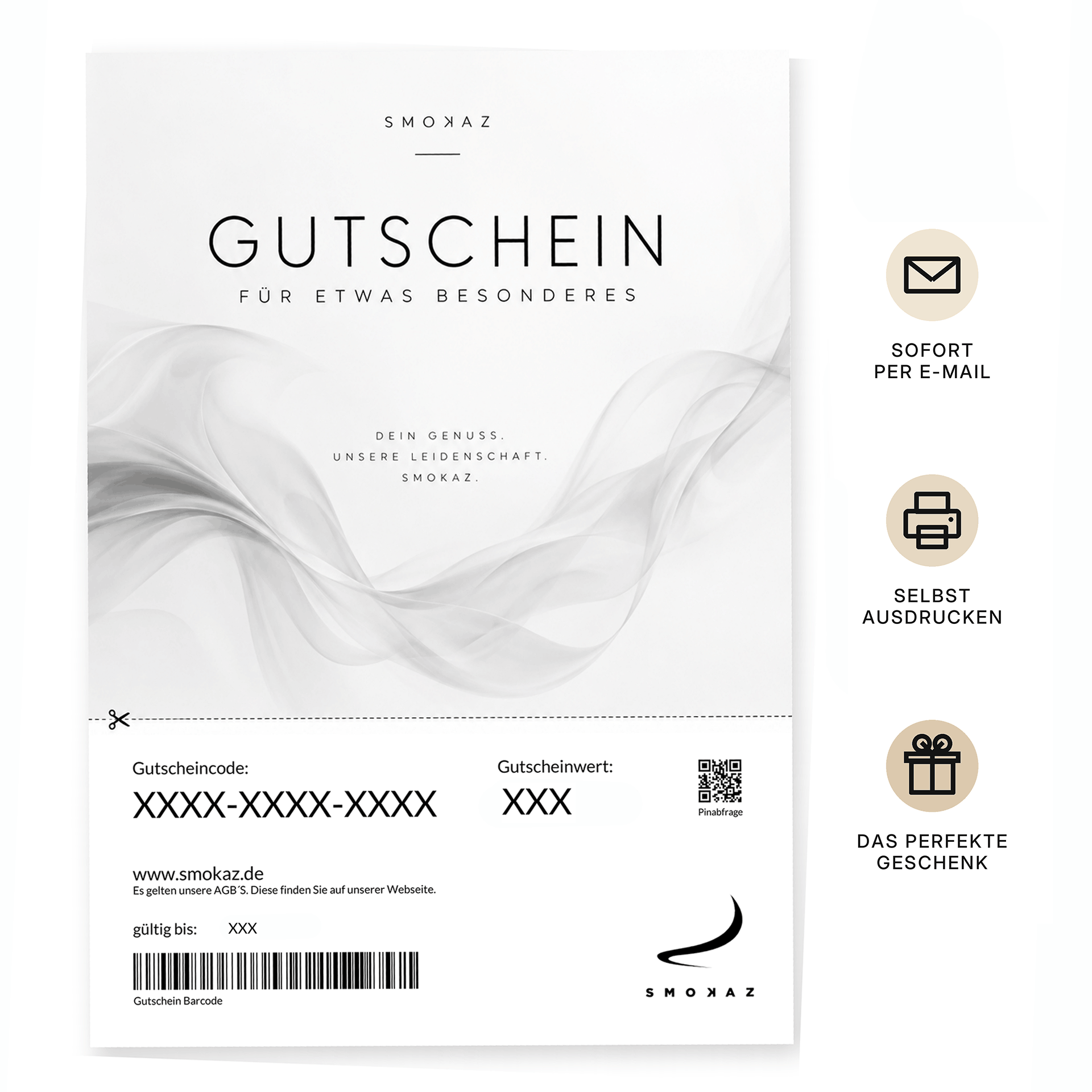 Smokaz Geschenk Gutschein Smokaz Geschenk Gutschein