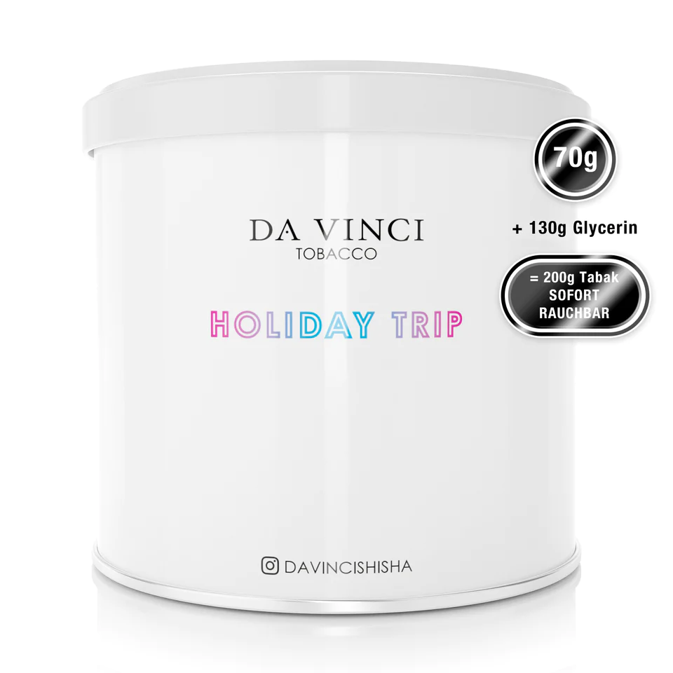 Da Vinci Tobacco - Rohtabak mit Aroma 70g - Holiday Trip