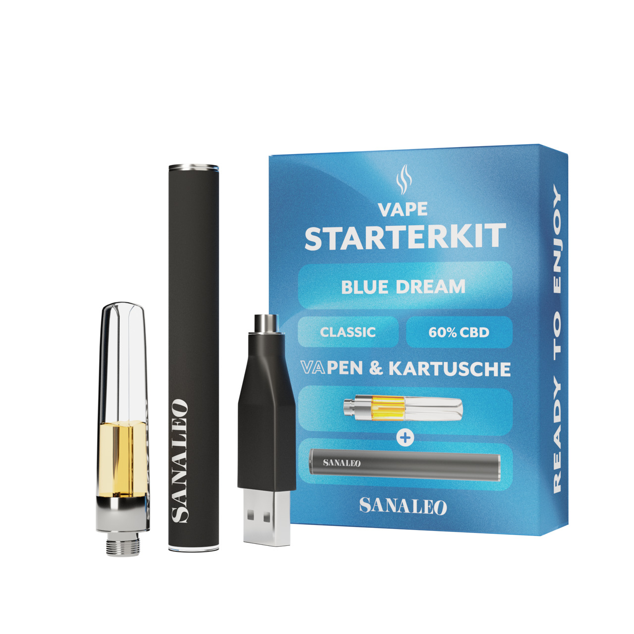 Sanaleo 60% CBD VaPen Starter-Kit - Blue Dream (Classic) - 0,5ml