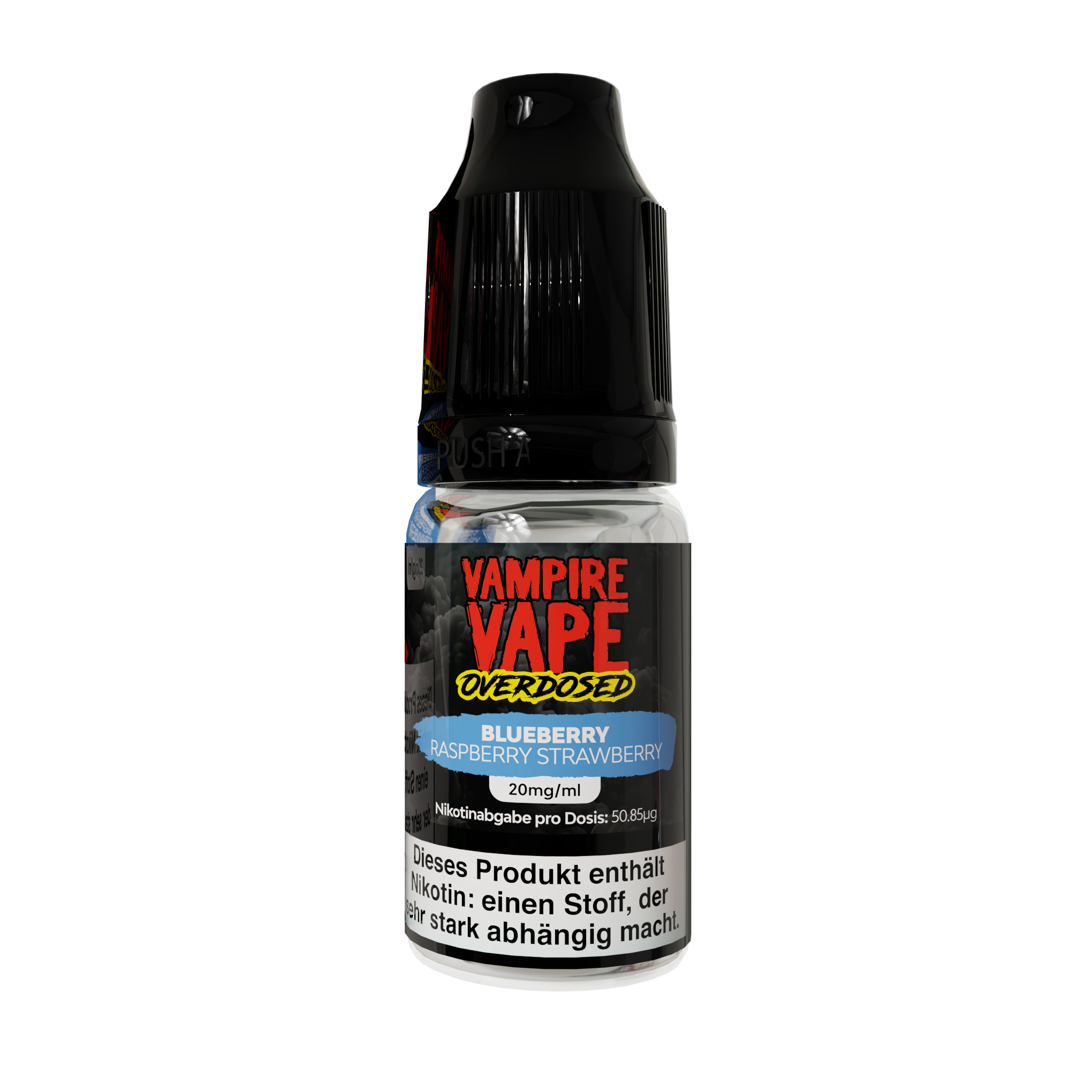 Vampire Vape Overdosed Nikotinsalz Liquid Blueberry Raspberry Strawberry 20mg 10ml