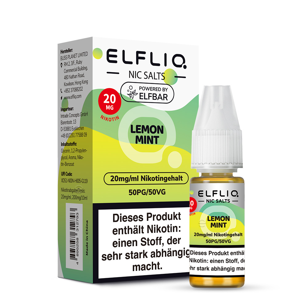 Elfliq Nikotinsalz Liquid Lemon Mint 20mg 10ml