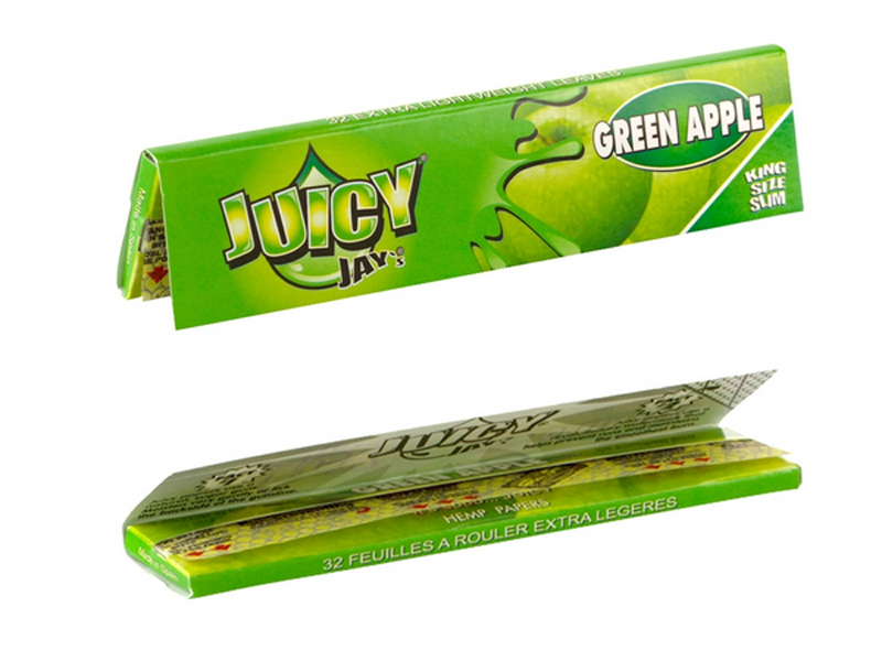 Juicy Jay's - Mix N Roll King Size Slim Longpapers mit Geschmack - Green Apple