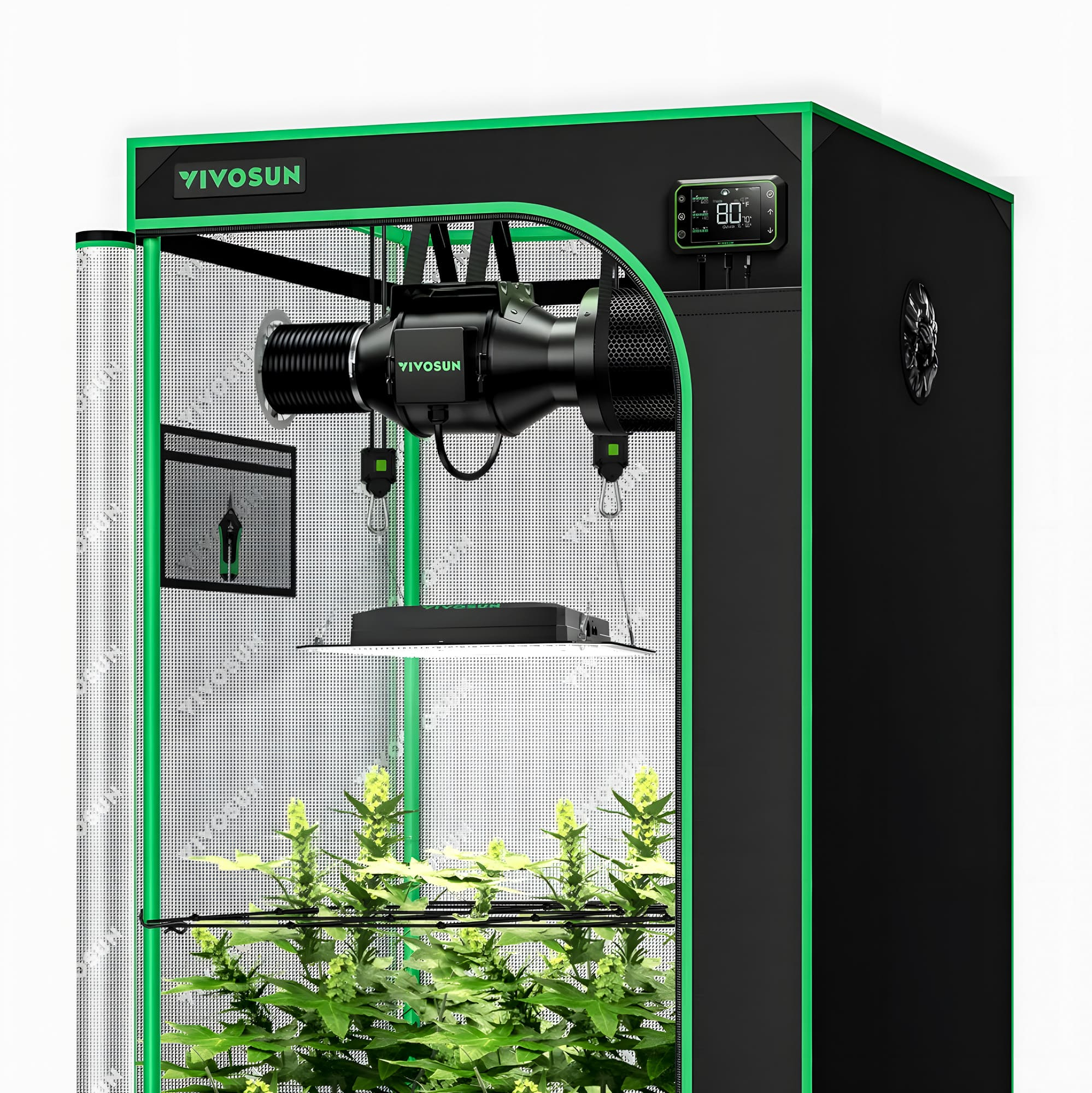 Vivosun - Growbox Komplettset 80 x 80 x 160 cm