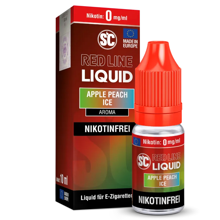 SC - Red Line - Apple Peach Ice Liquid 10ml | 0mg/ml Nikotinfrei SC - Red Line - Apple Peach Ice Liquid 10ml | 0mg/ml Nikotinfrei