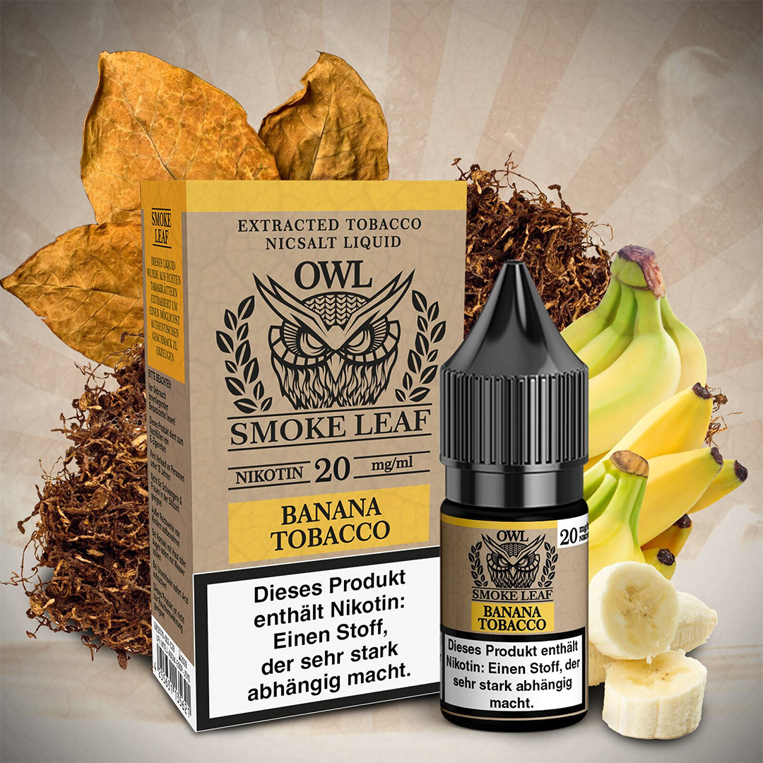 Owl Smoke Leaf Liquid Banana Tobacco 20mg 10ml