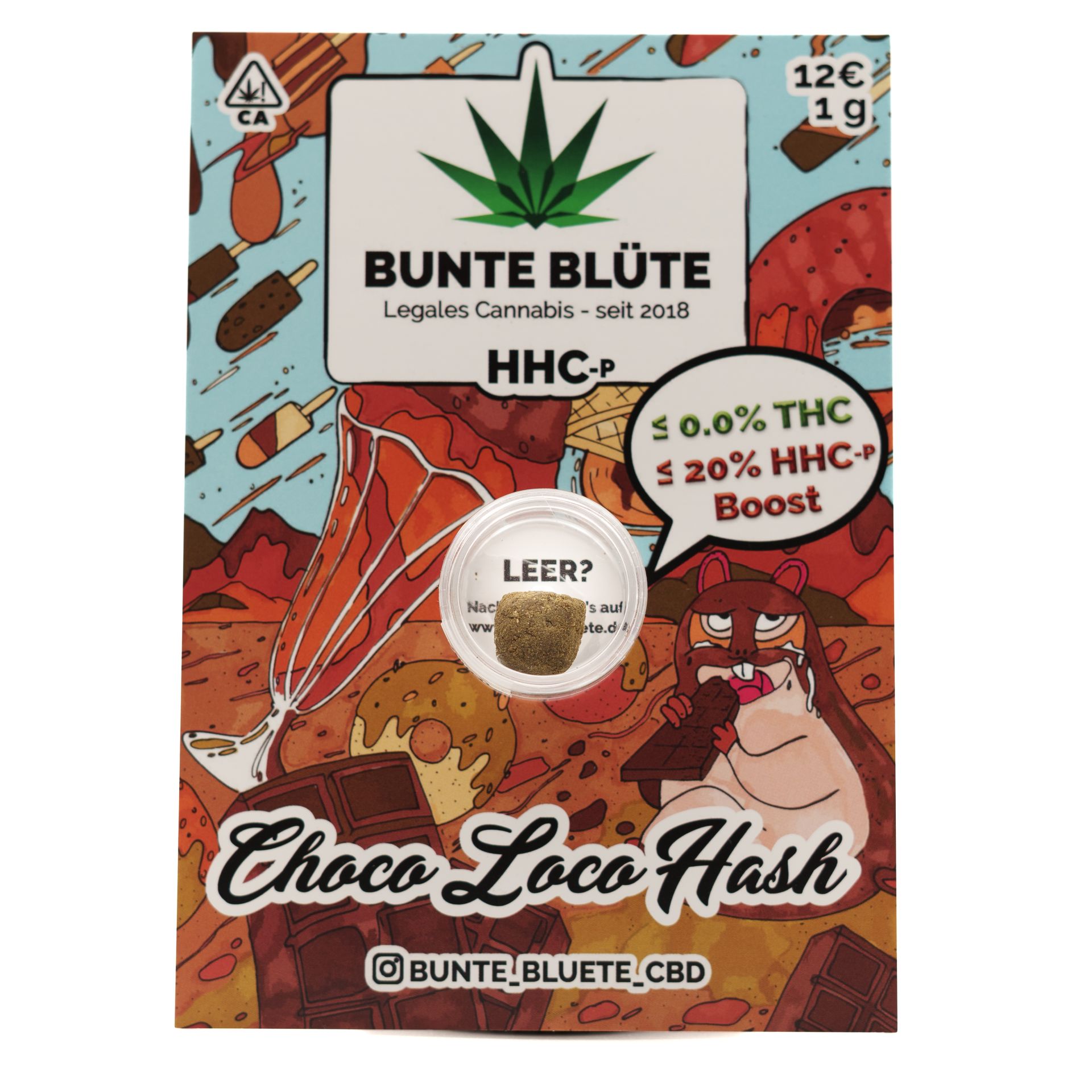 Bunte Blüte HHC-P Blüte - Choco Loco Hash 20% 1g