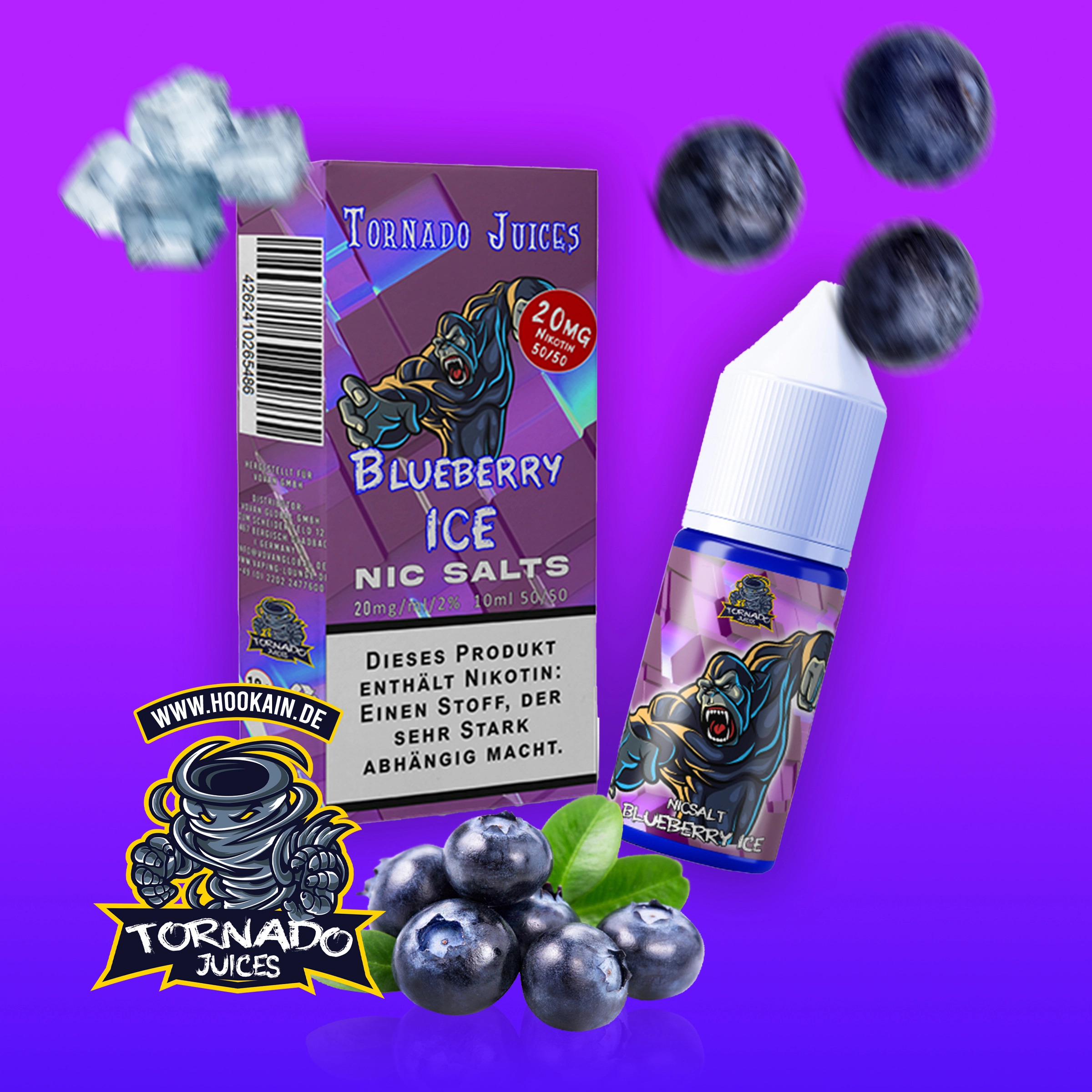 Tornado Juice - Blueberry Ice Liquid 10ml | 20mg/ml