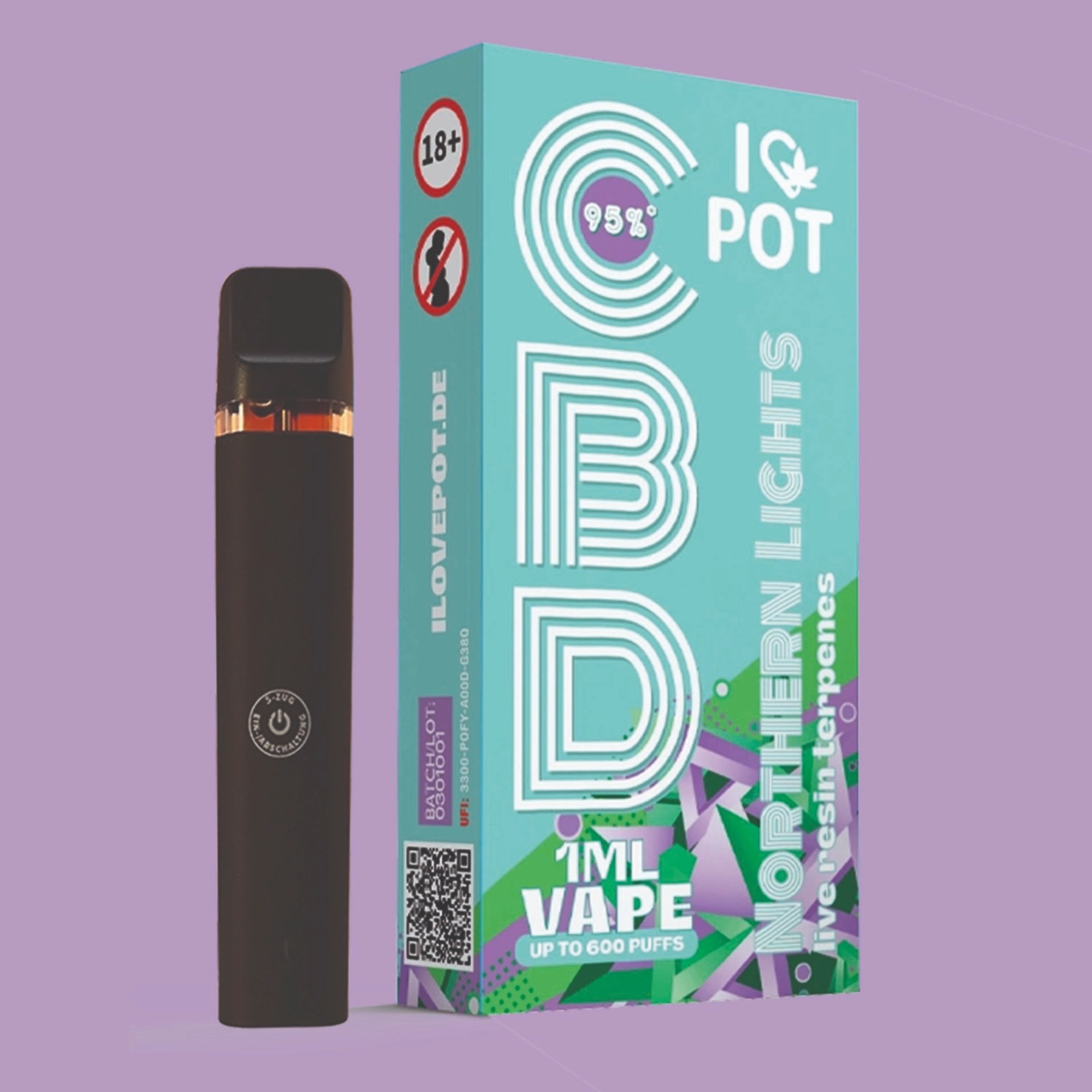 I Love Pot CBD Vape - Northern Lights 1ml CBD