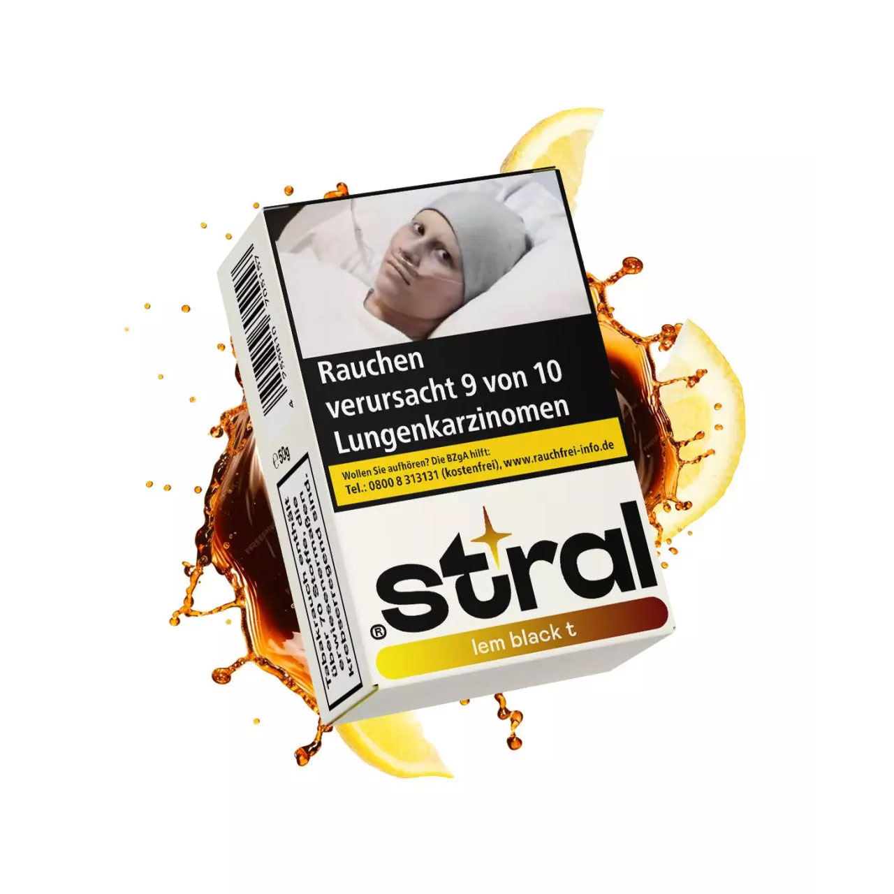 Stral Virginia Shisha Tabak Lem Black T 50g