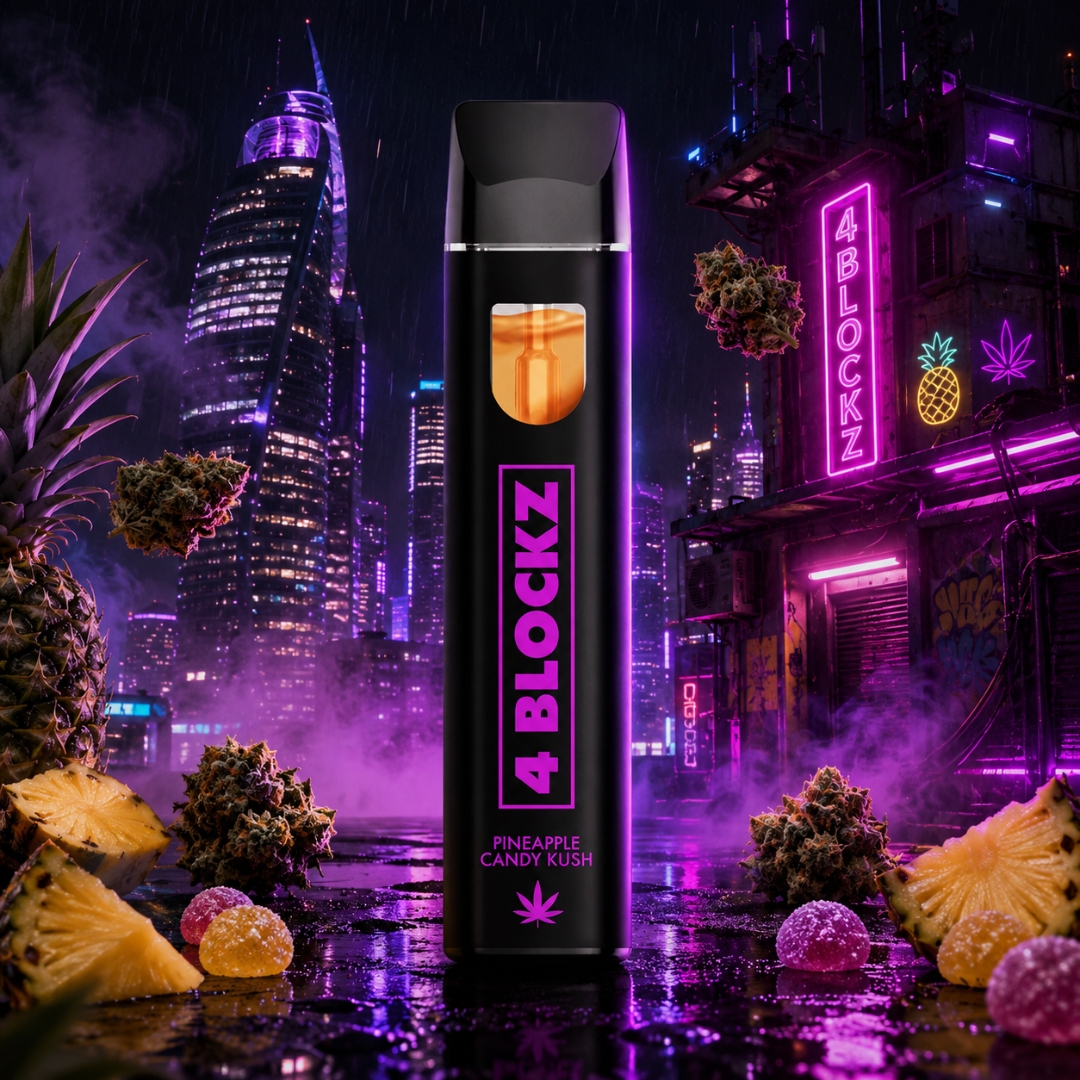4 Blockz H3BTA Vape Pineapple Candy Kush 1ml 4 Blockz H3BTA Vape Pineapple Candy Kush 1ml