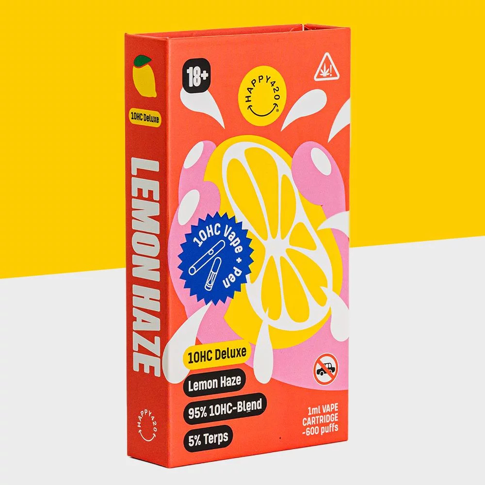 Happy 420 10-HC Deluxe Vape Lemon Haze Happy 420 10-HC Deluxe Vape Lemon Haze