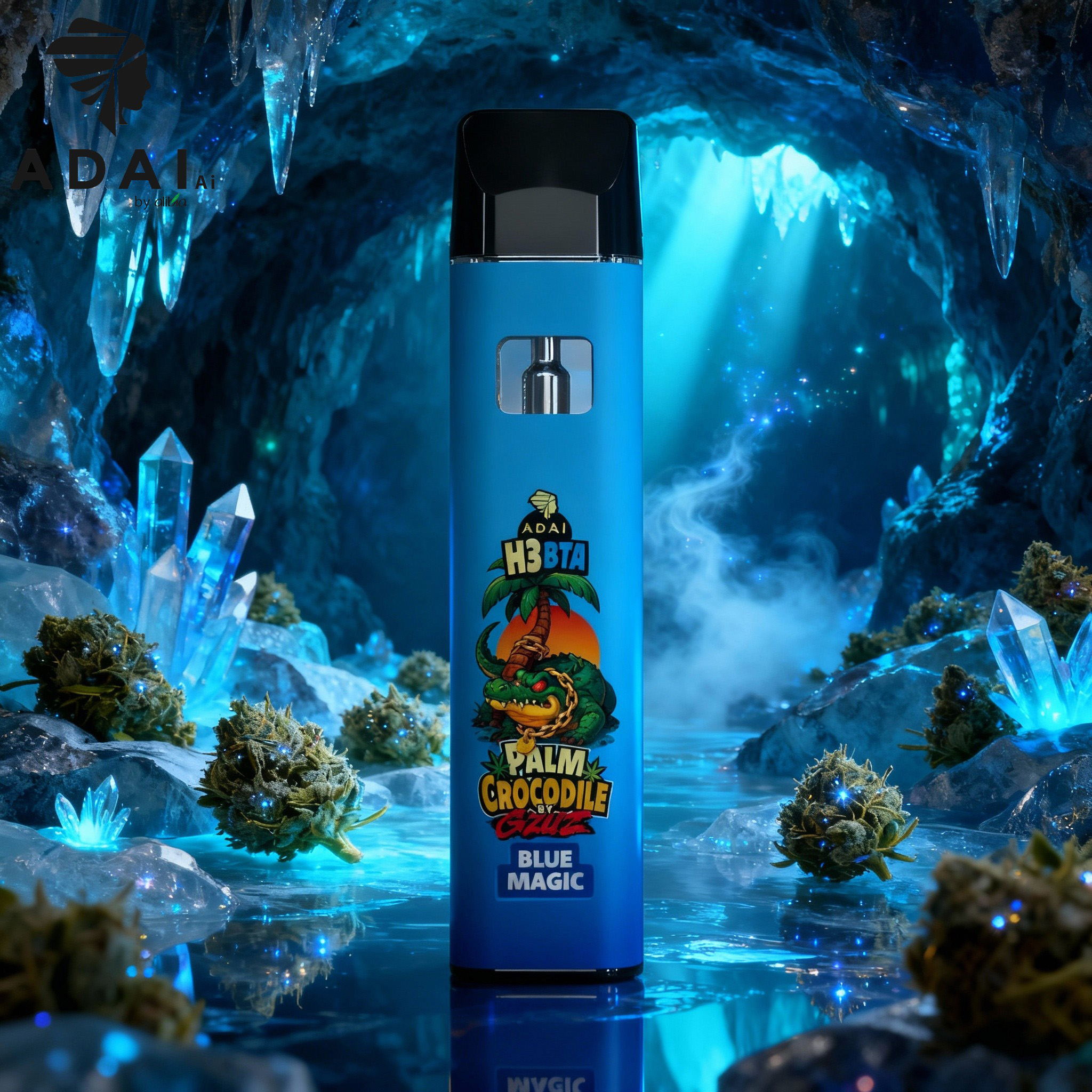 Palm Crocodile H3BTA Vape - Blue Magic 1ml