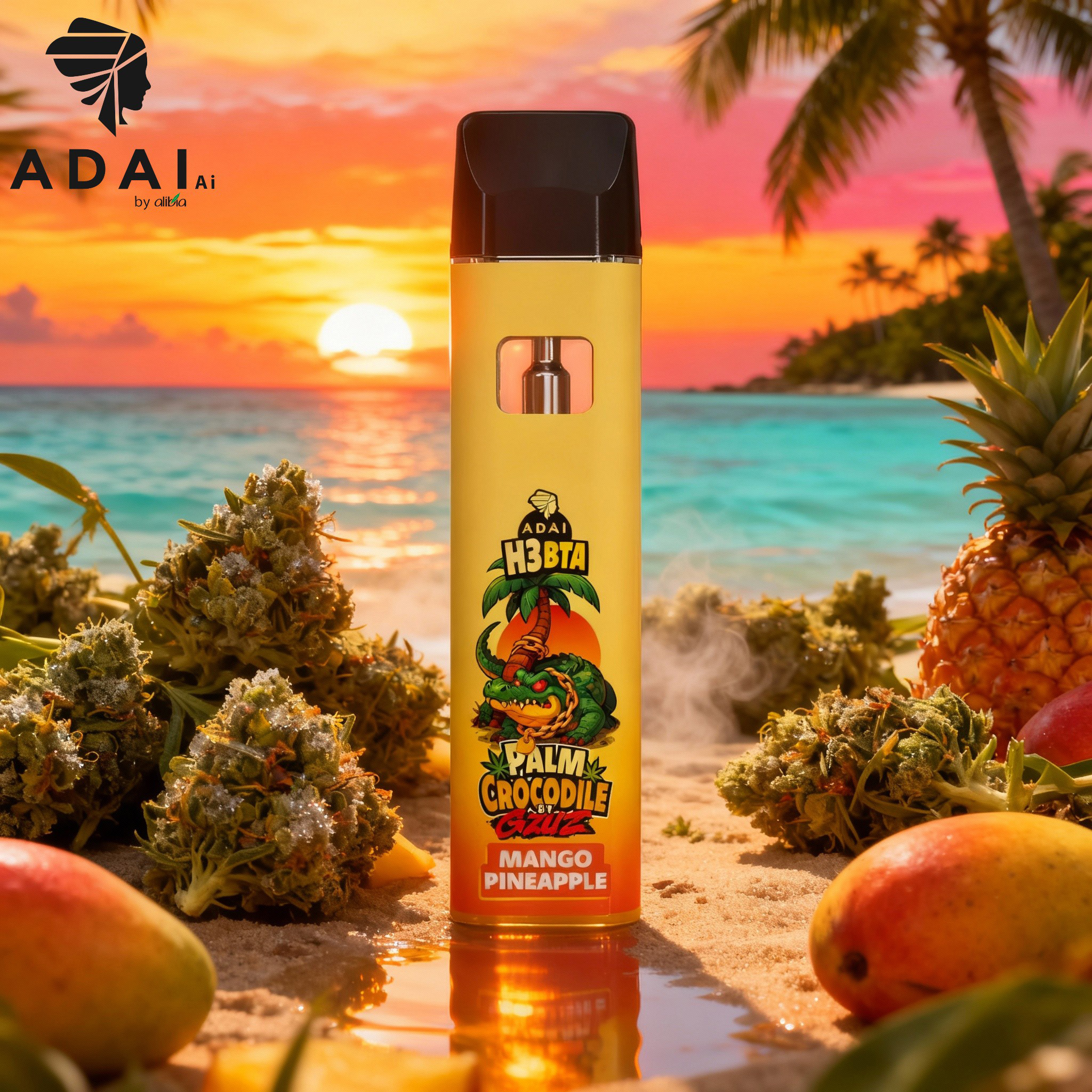 Palm Crocodile H3BTA Vape - Mango Pineapple 1ml
