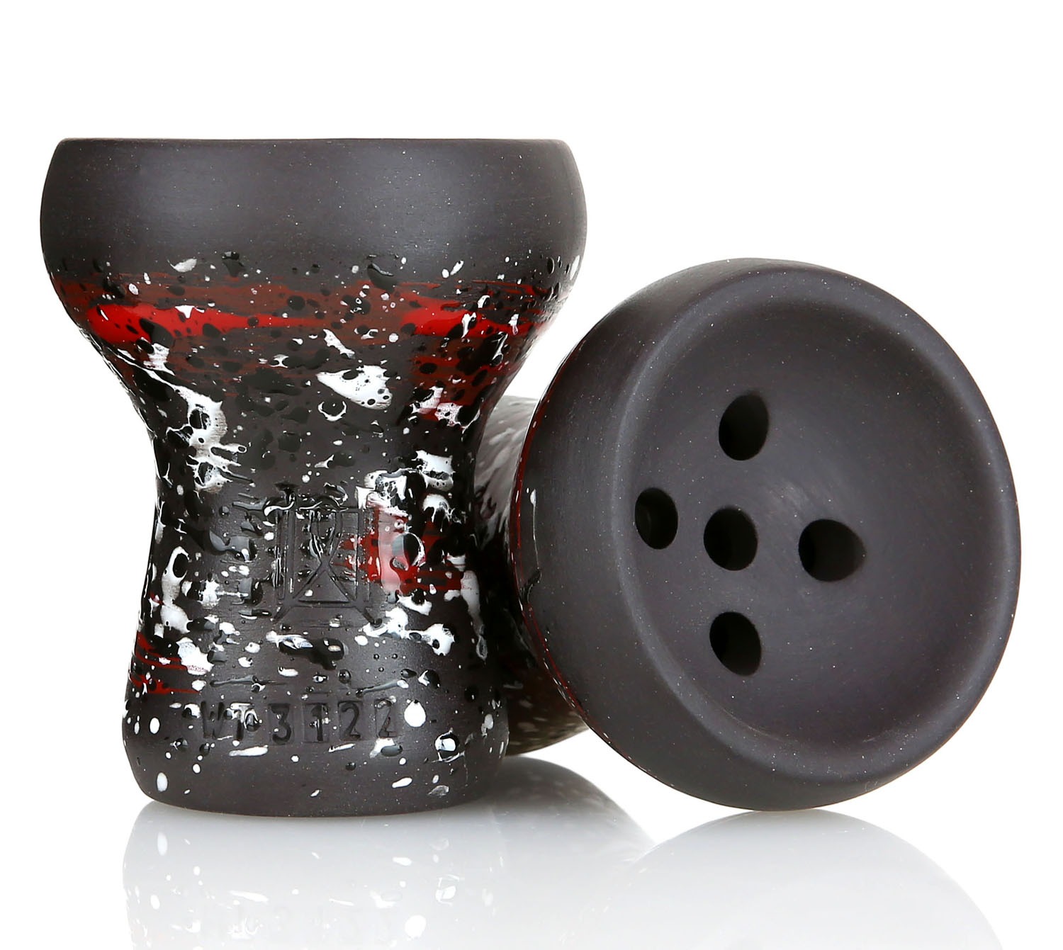 Werkbund Hookah WT Mehrloch Steinkopf Black Red White Werkbund Hookah WT Mehrloch Steinkopf Black Red White