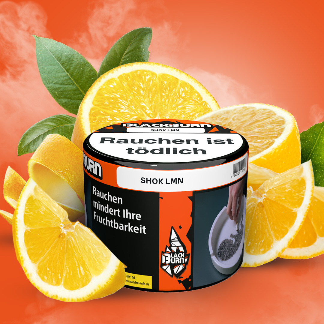 Blackburn Darkblend Shisha Tabak Shok Lmn 200g Blackburn Darkblend Shisha Tabak Shock Lemon 200g