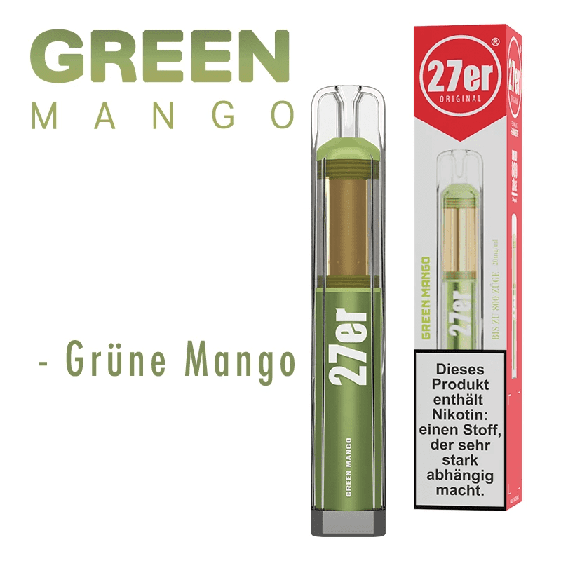 27er by Venookah - Einweg E-Zigarette - Green Mango 2% Nikotin