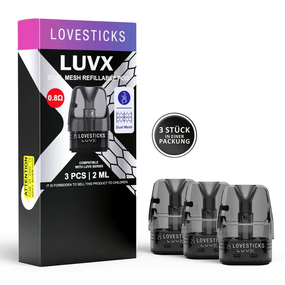 Lovesticks - LUVX Ersatzpod 0,8 Ohm 3er Pack