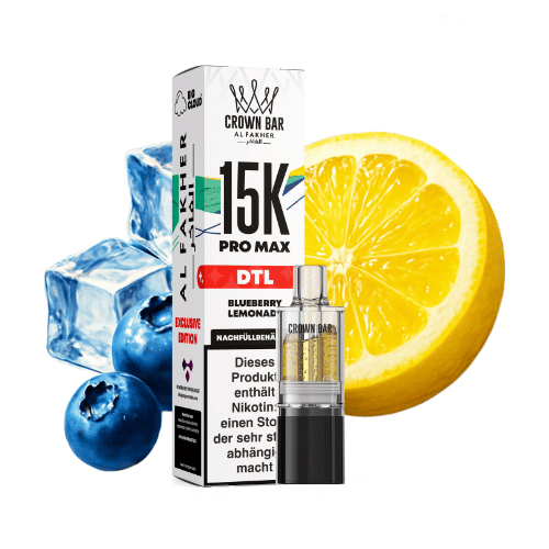 Al Fakher - Crown Bar 15K Pro Max DTL Pod - Blueberry Lemonade 10ml