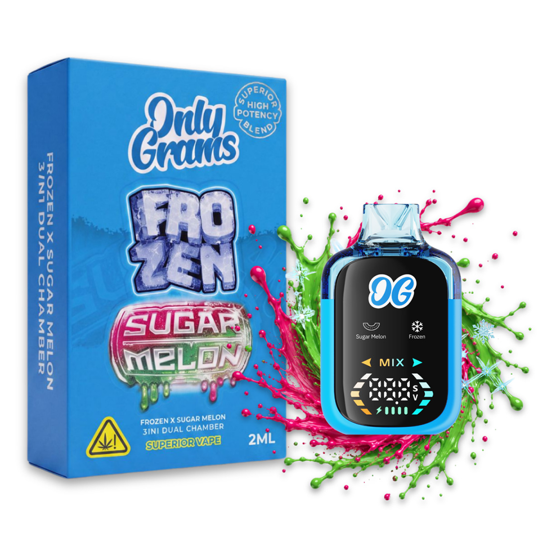 Only Grams Superior Dual Chamber Vape Frozen + Sugar Melon 2ml