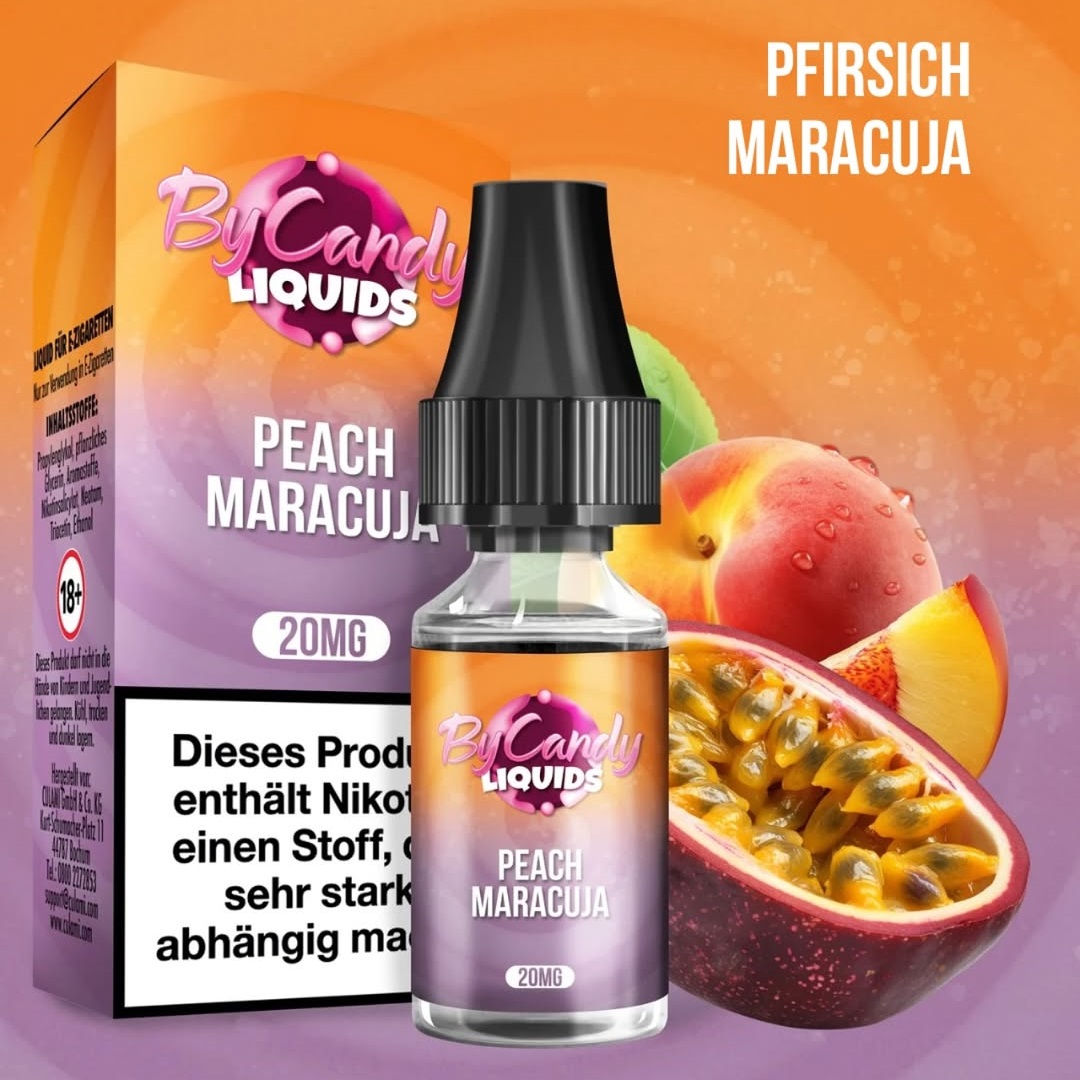 By Candy Liquid Peach Maracuja 10ml 20mg By Candy Liquid Peach Maracuja 10ml 20mg