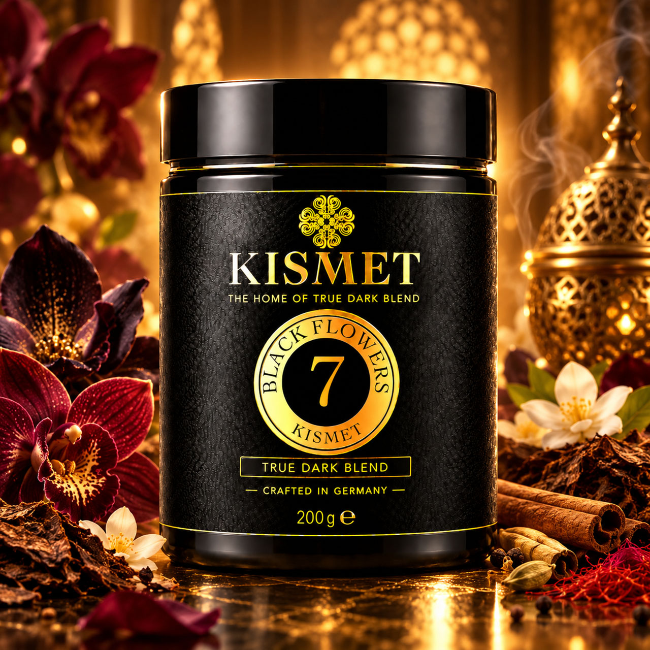 Kismet Darkblend Shisha Tabak Black Flowers #7 200g Kismet Darkblend Shisha Tabak Black Flowers #7 200g