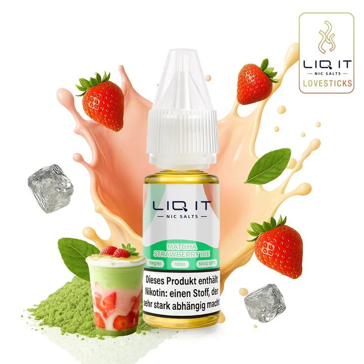 Lovesticks Liq it Liquid Matcha Strawberry Ice 0mg 10ml Lovesticks Liq it Liquid Matcha Strawberry Ice 0mg 10ml
