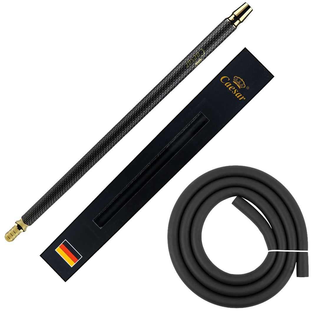 Caesar Carbon Mundstückset Gold Line Matt inklusive Schlauch