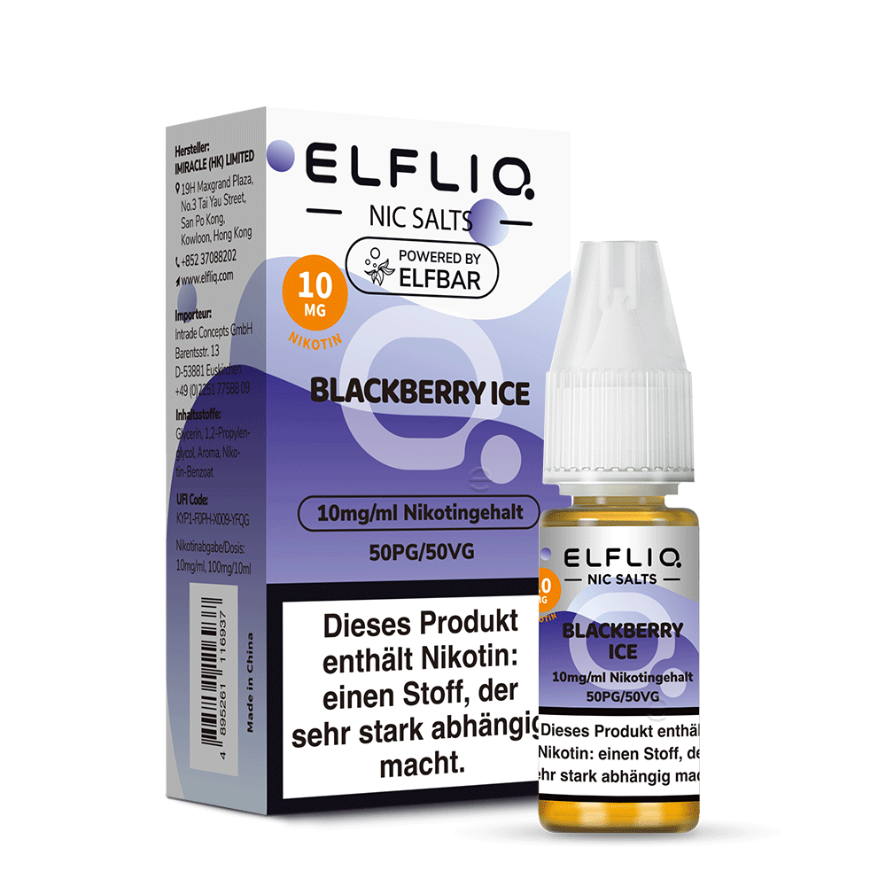 Elfbar Elfliq Blackberry Ice 10mg 10ml Elfbar Elfliq Blackberry Ice 10mg 10ml