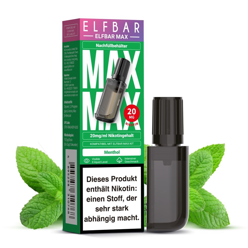 Elfbar Max Pod Menthol 10ml Elfbar Max Pod Menthol 10ml