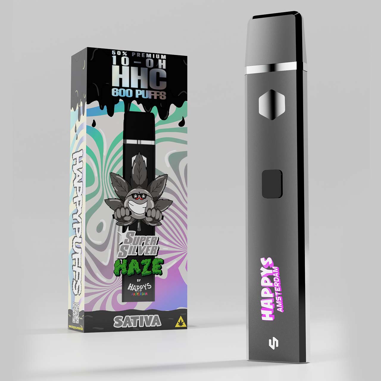 Happys Amsterdam 10-OH-HHC Vape Silver Haze Happys Amsterdam 10-OH-HHC Vape Silver Haze