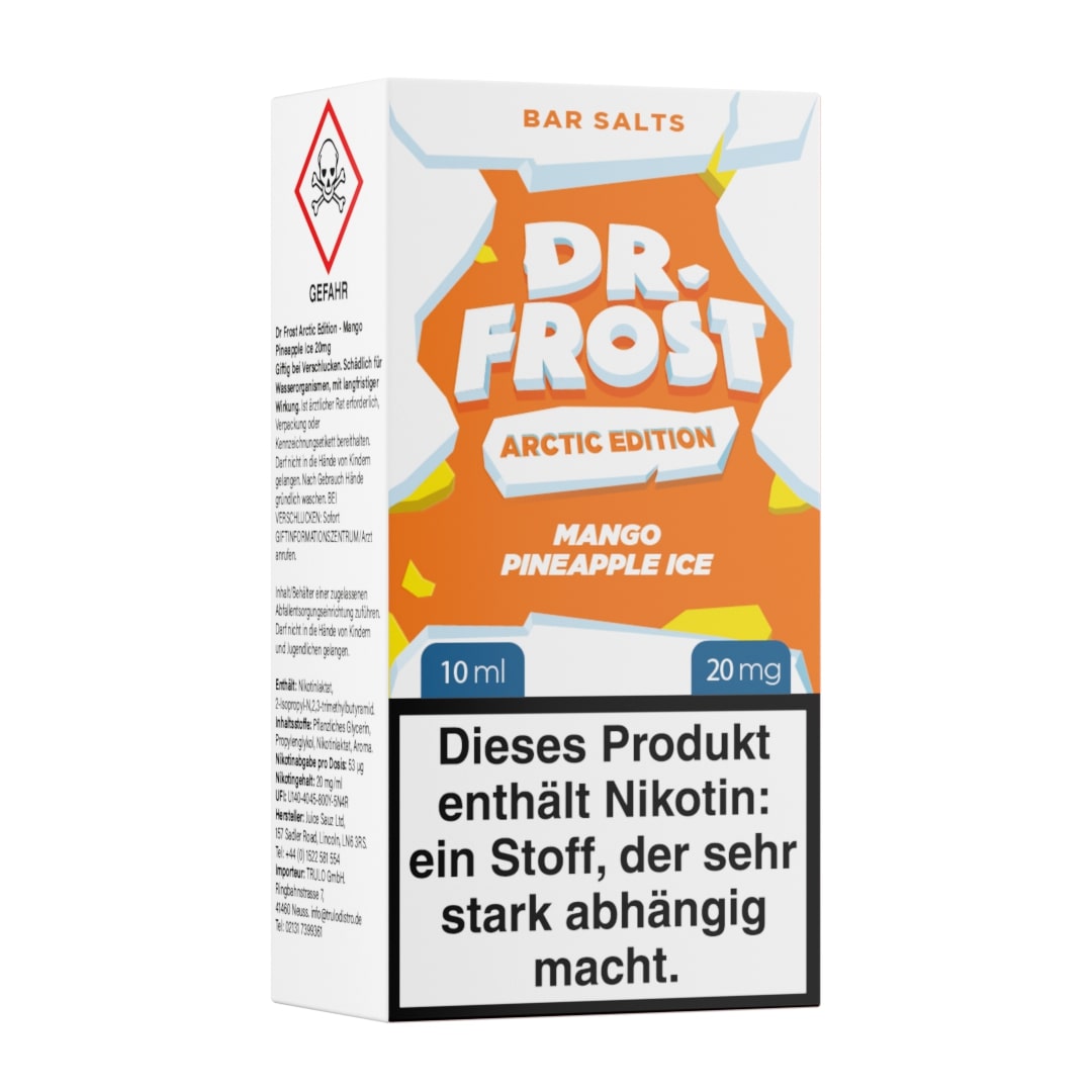 Dr. Frost Arctic Edition Mango Pineapple Ice Nikotinsalz Liquid 10ml 20mg Dr. Frost Arctic Edition Mango Pineapple Ice Nikotinsalz Liquid 10ml 20mg