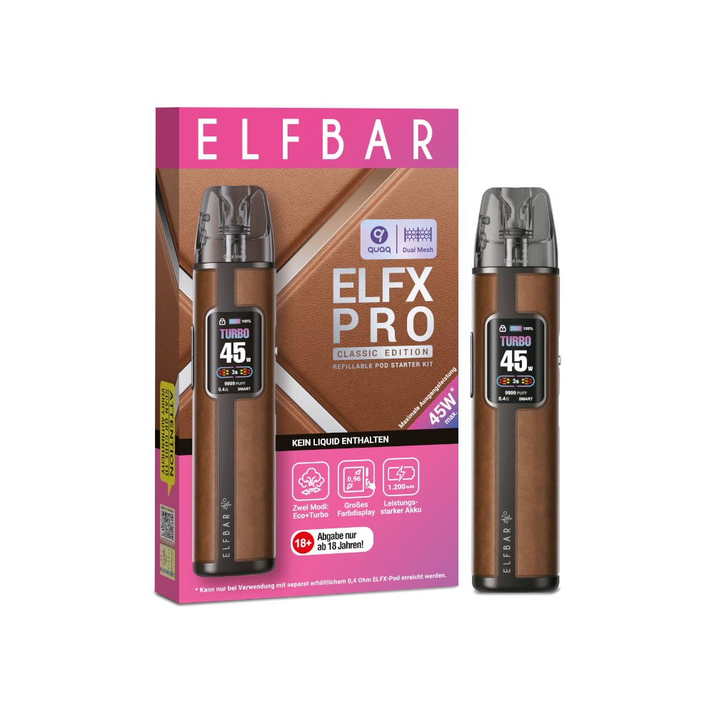 Elfbar - ELFX Pro Refillable Pod Kit - Cowboy Brown