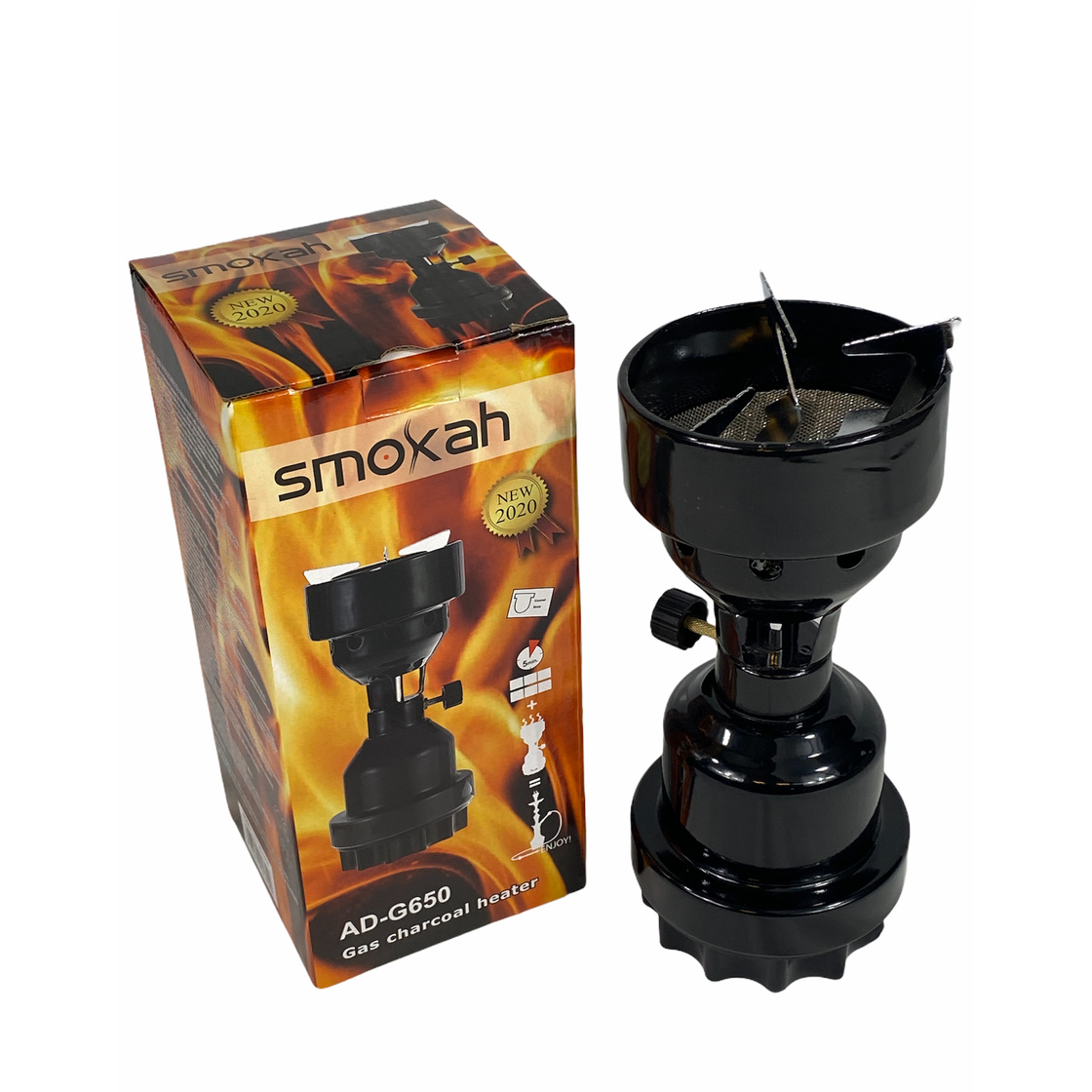 smokah-ad-g650-kohleanzuender-gasbrenner-farbe-schwarz-onlineshop Smokah - Gasanzünder